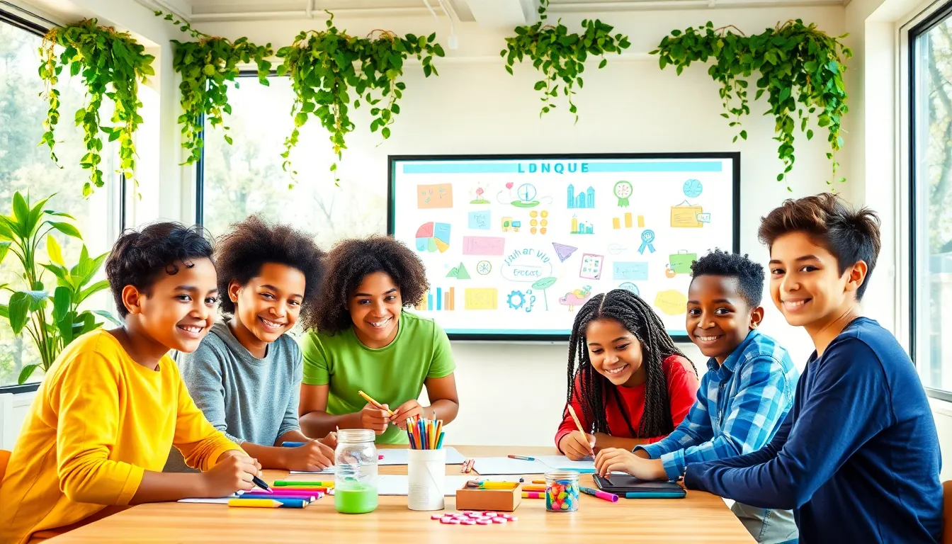 diverse students collaborating in an engaging alternative education classroom.